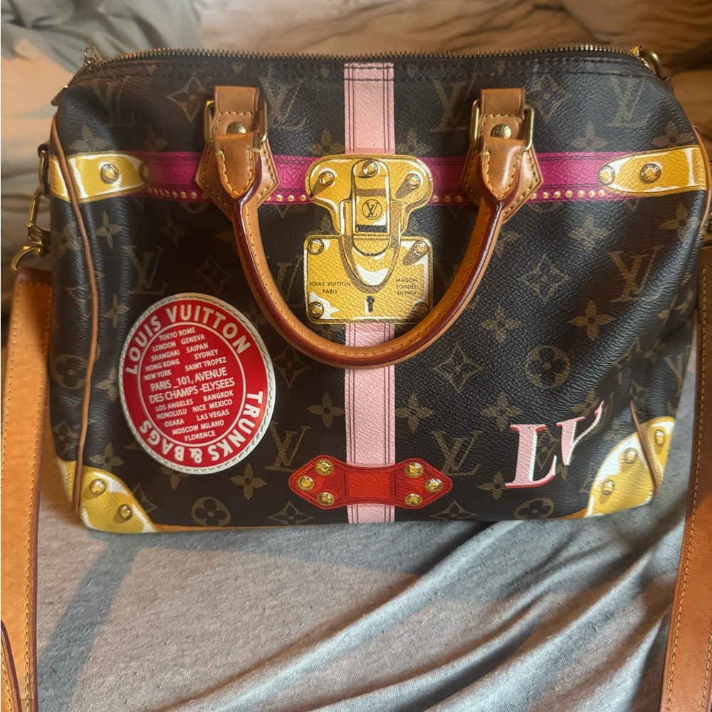 Louis Vuitton Monogram Summer Trunks Bandouliere Speedy 30- Limited Edition
